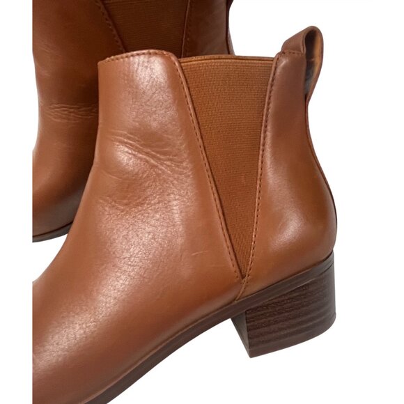 SIZE 5 Womens J.Crew Fallon Brown Leather Western Pointed Toes Factory Booties - Picture 8 of 10